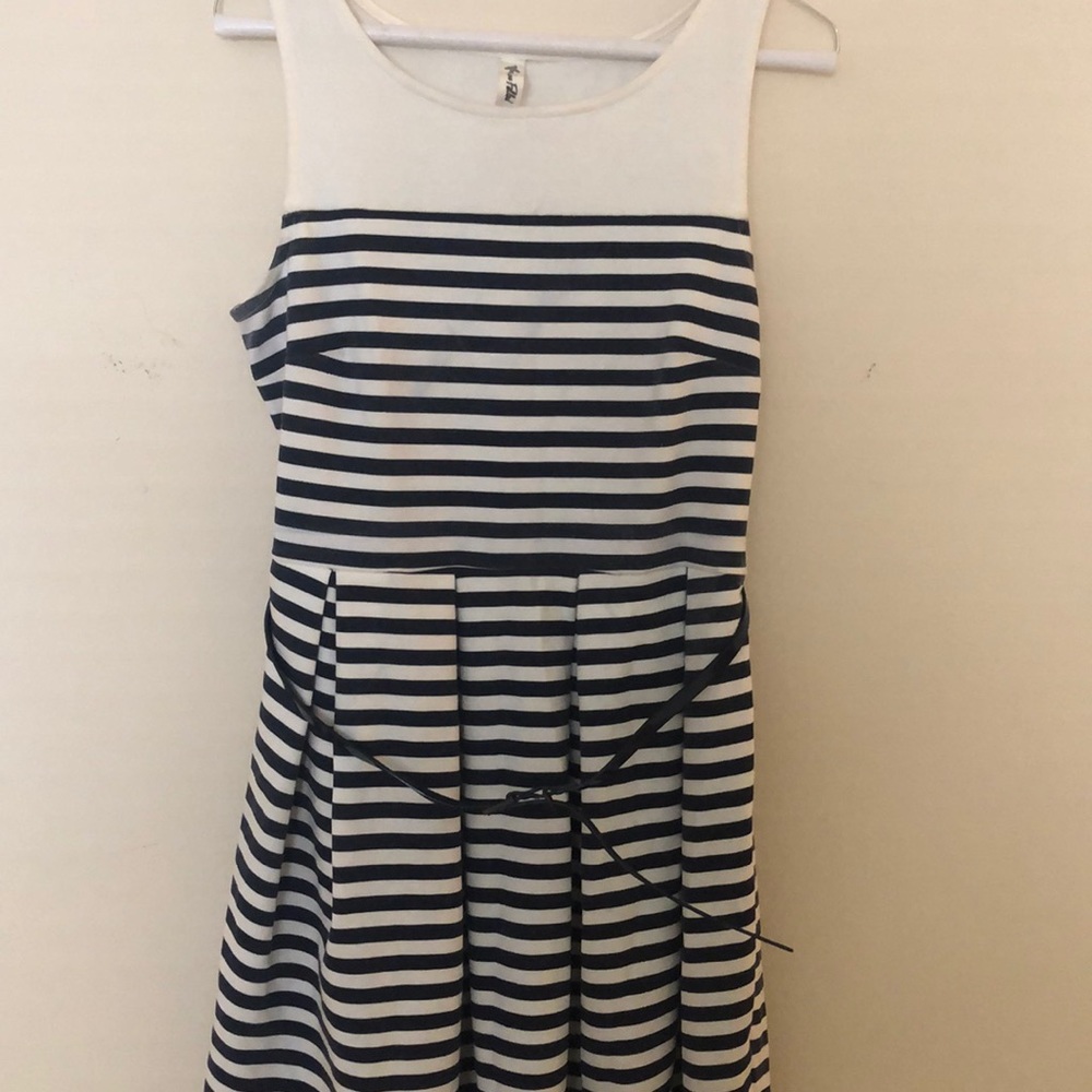 Cute Nautical Striped Dress w/ Belt
